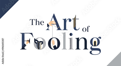 The Art of Fooling typographic logo design with artistic lettering