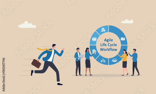 management with meeting teams together agility effect on circular agile cycle workflow