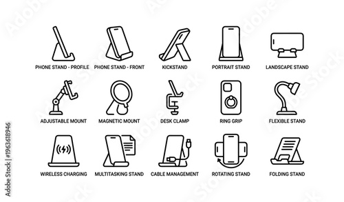 Types of phone stands and holders: profiles, mounts, and clamps