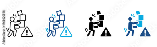 Risk Management Icon Multiple Style Vector Illustration