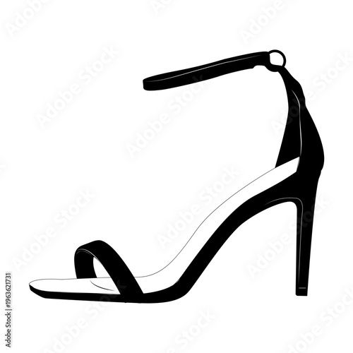 Stiletto sandals. For an elegant summer look. Elegant open-toe sandals with a thin high heel and delicate straps.