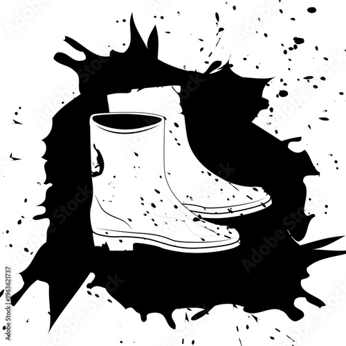 Classic rubber boots. For everyday wear in wet and rainy weather. Versatile boots with a smooth surface that provides protection from water and dirt.