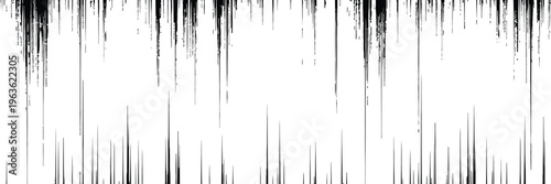 Abstract digital glitch art with black vertical lines on white background