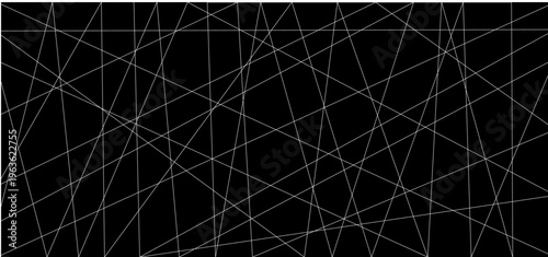 Abstract geometry composition with flowing line and line accents, harmonious linear design, linear symmetry, clear straight edges and straight balance, vector.