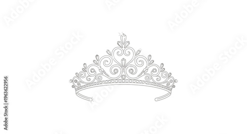 Sparkling Diamond Tiara Jewelry Accessory.