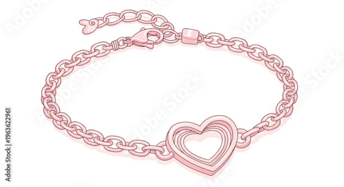Pink Heart Shaped Jewelry Accessory.