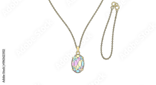 Beautiful silver and gold pendant necklace.