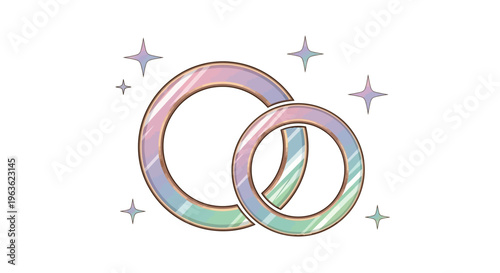 Colorful Interlocking Circle Rings Symbol.