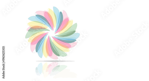 Colorful Swirly Lollipop Candy Closeup.