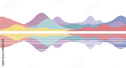 Colorful Sound Wave Graphic Design Element.