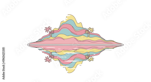 Colorful abstract design with flowers.