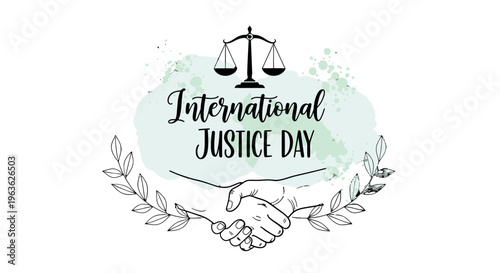 International Justice Day awareness campaign logo.