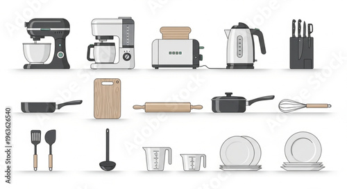 set of kitchen tools