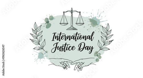 International Justice Day awareness campaign logo.