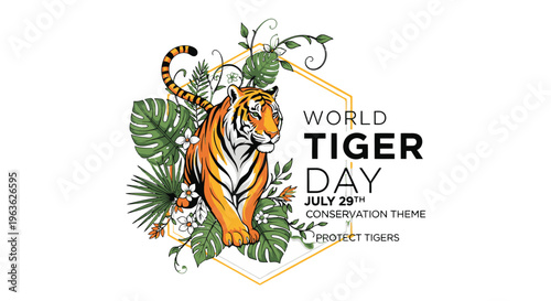 World Tiger Day conservation theme poster.