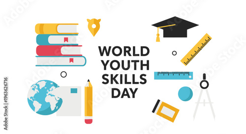 World Youth Skills Day celebration concept.