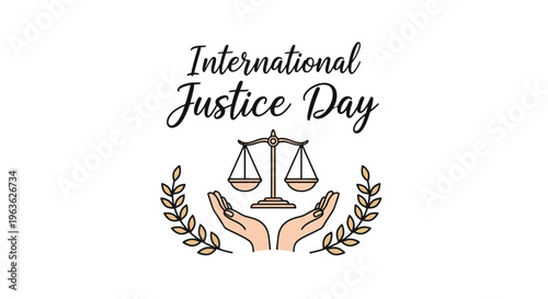 International Justice Day awareness campaign logo.