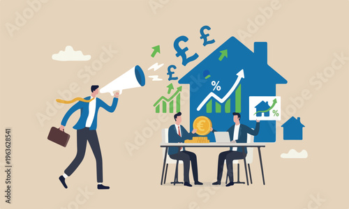 Property or fall buy a rental profit, ROI, return on investment or mortgage, house ownership or investing opportunity concept, businessman hand put coin with money return