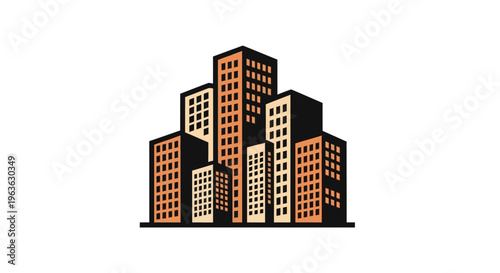 Modern City Buildings Urban Architecture Design.