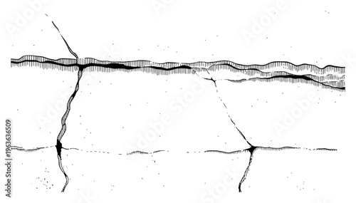 Distressed ground texture with deep cracks and uneven weathered surface