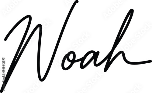 A handwritten signature with the name Noah in black ink on a white background