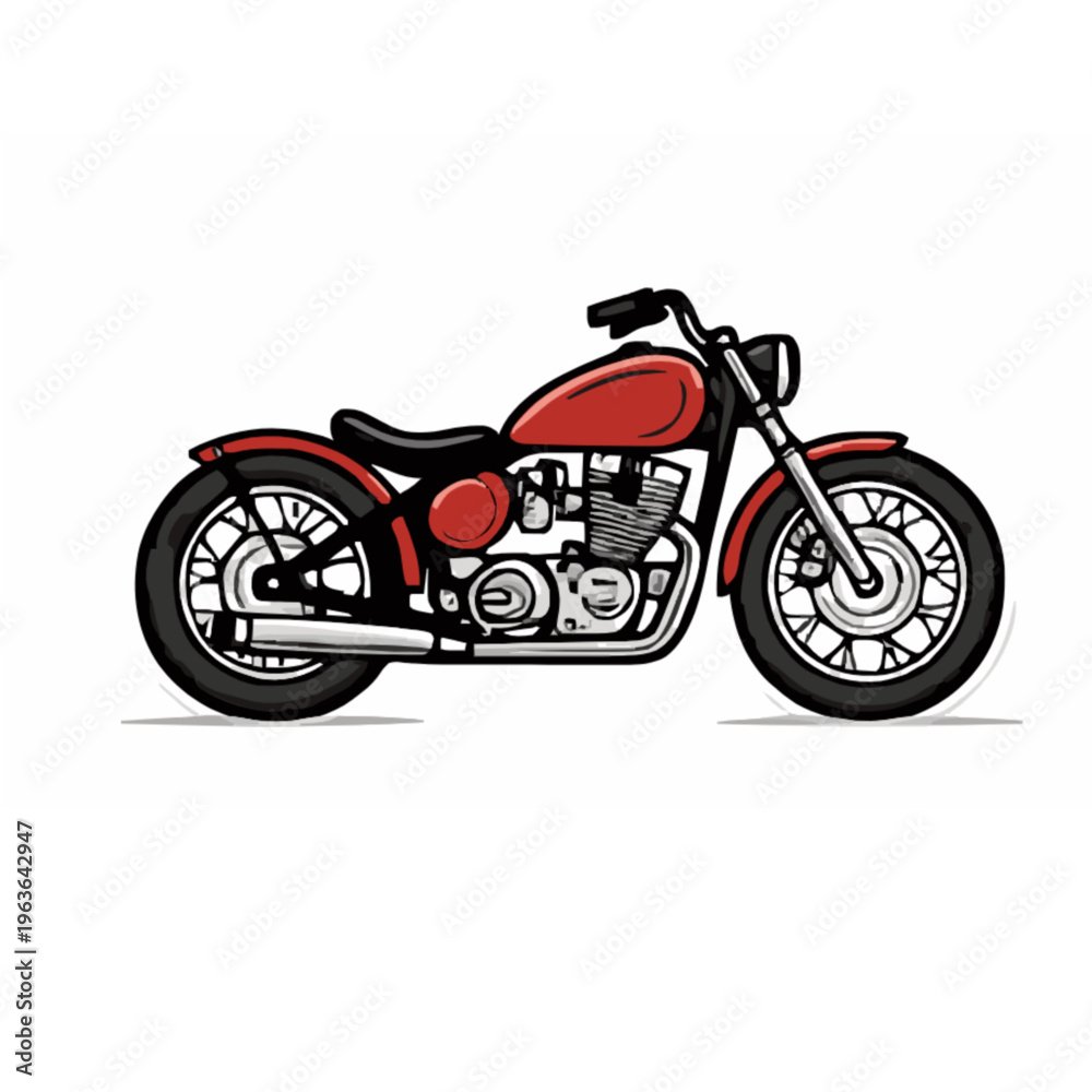 Obraz premium A red and black motorcycle on transparent background