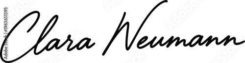 A signature of Clara Neumann in elegant black cursive script on a white background