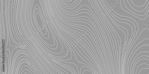gray topographic contour line map pattern background, seamless abstract wavy texture, minimal terrain elevation design