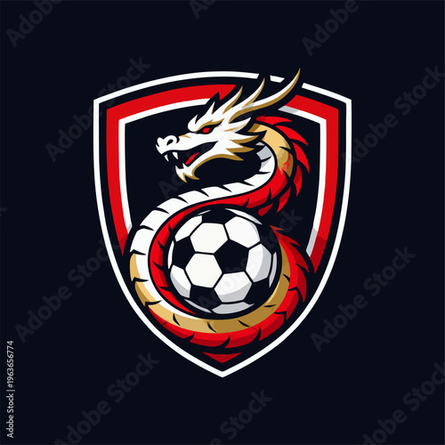 Dragon Football, soccer  Logo Design