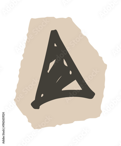 Stick figure person jumping raised arms