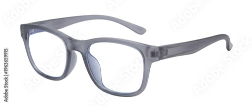 Grey Eyeglasses Transparent Background Isolated