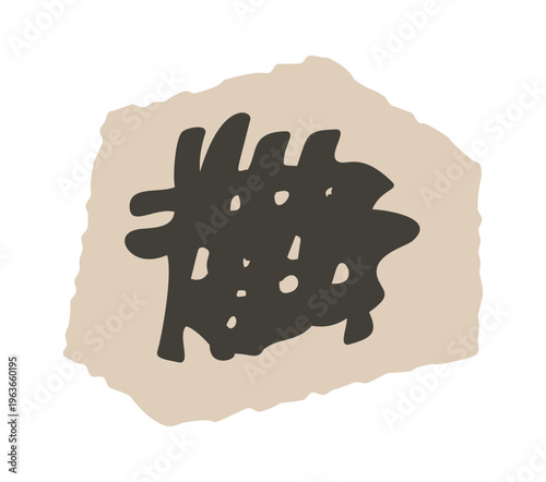 Hash Mark Abstract Brush Stroke