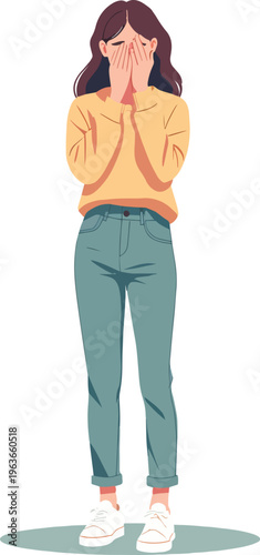 donna che piange triste delusa problemi di cuore vettoriale