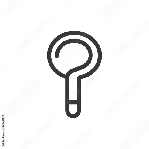 A simple black and white illustration of a question mark