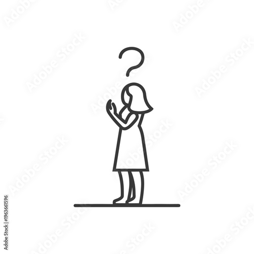 A woman appears to be contemplating a challenging question