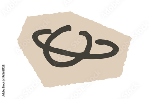 Scribble Loop On Organic Shape