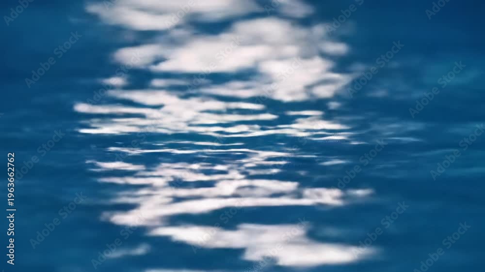 custom made wallpaper toronto digitalExtreme macro deep sapphire blue water surface, subtle rhythmic undulations, shimmering ethereal highlights, ultra-smooth tracking zoom, minimalist shallow DOF, concept of effortless fluid data flow