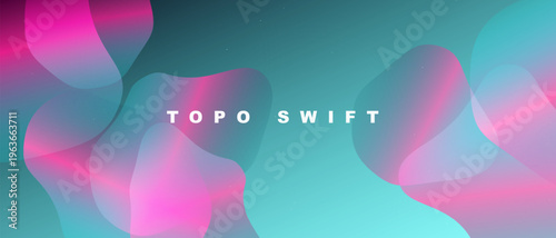 Abstract Vibrant Fluid Gradient Background with Organic Shapes vector design