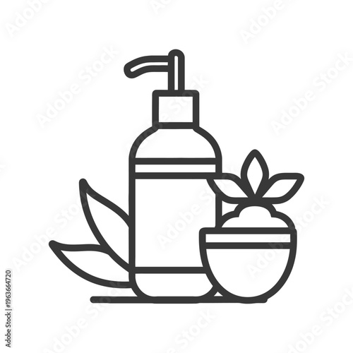 A graphic illustration depicting beauty and spa related products