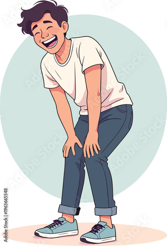 uomo o donna ragazzo o ragazza euforico vincita bello festa , balla o si sente bene vettoriale