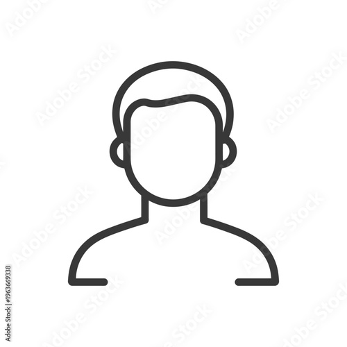Simple illustration of a person with a neutral expression on their face