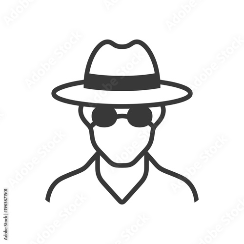 A faceless person wearing a hat and sunglasses for anonymity