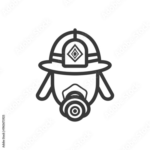 An illustration depicting a firefighter wearing protective equipment for safety