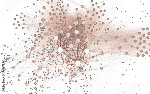 Delicate floral virus particle illustration on light background for medical science