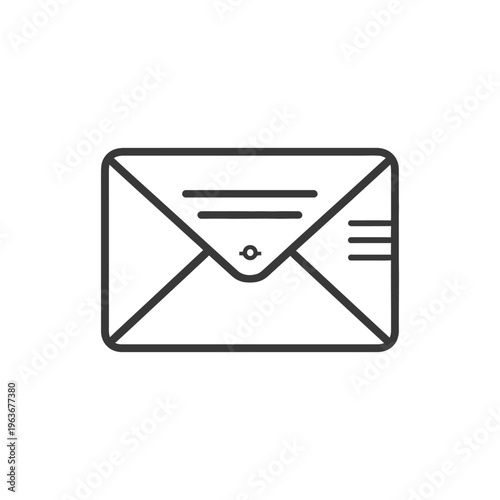 A simple line drawing shows an envelope icon with details