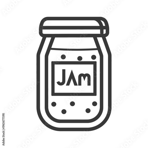 A jar of jam icon depicting the fruit preserve product
