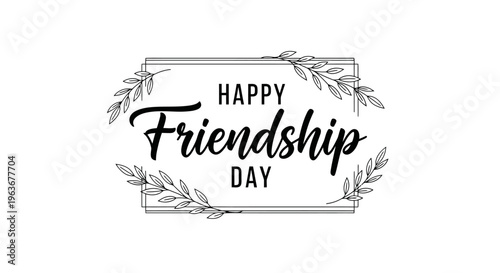 Happy Friendship Day greeting card design.