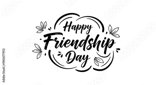 Happy Friendship Day greeting card design.