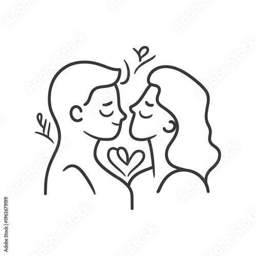 Two people in love are sharing an intimate moment together