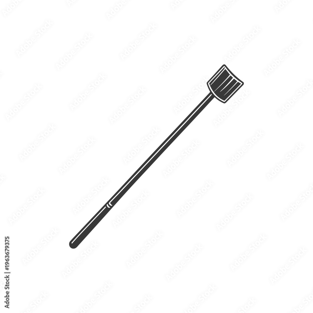 Naklejka premium This is a simple image showing a long handled shovel